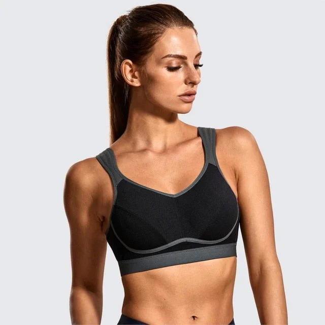 Power® High Impact Moisture-wicking Wire Free Sports Bra Seamless Fit Bra