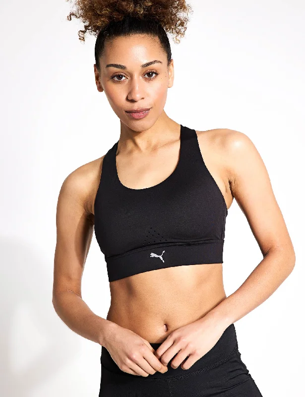 PWRbreathe Run Bra - Black Sports Support Bra