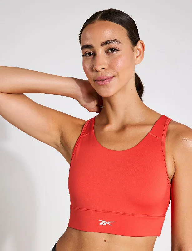 ID Train High-Support Bra - Dynamic Red Cotton Comfort Bra