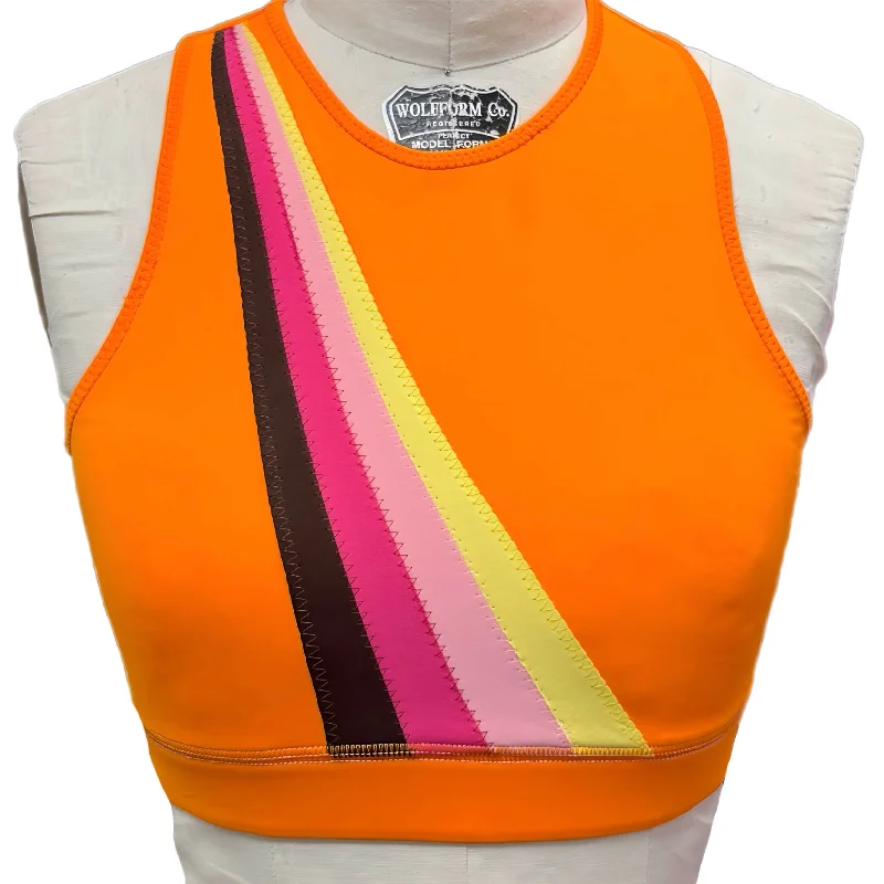 Sunset Picnic Crew Neck Bra Sleek Sports Bra