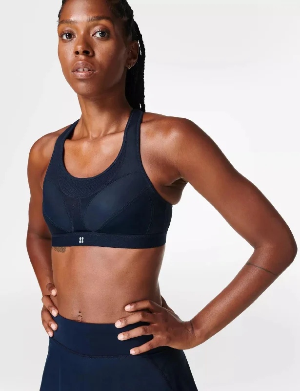 Ultra Running Bra - Navy Blue Stylish Lace Bralette