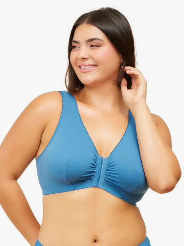 The Meryl - Cotton Front-Closure Comfort & Sleep Bra Trendy Lace Bra