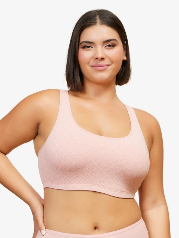 The Serena - Cotton Wirefree Sports Bra Breathable Full Coverage