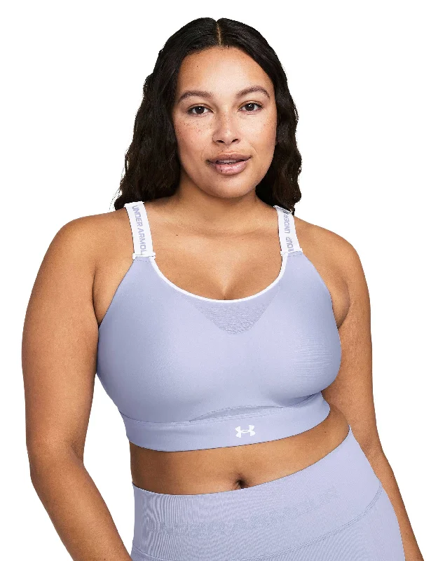 Infinity 2.0 High Sports Bra - Celeste/White Sleek Sports Bra