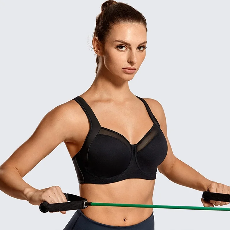 Wind® High Impact Underwire Sports Bra Elegant Satin Bralette