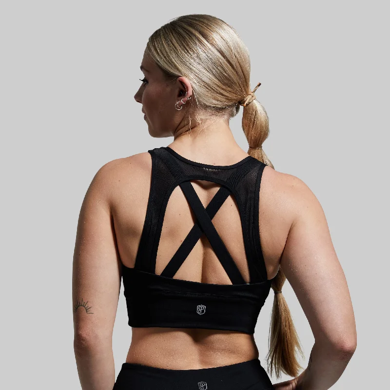 X-Factor Sports Bra (Black) Breathable Full Coverage