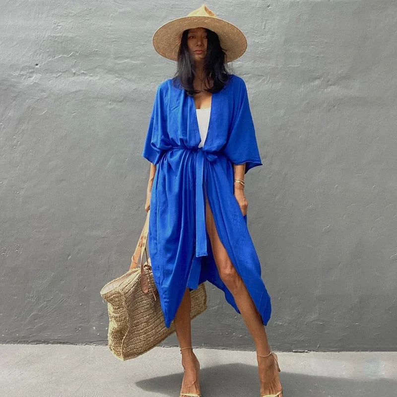 blue beach kimono