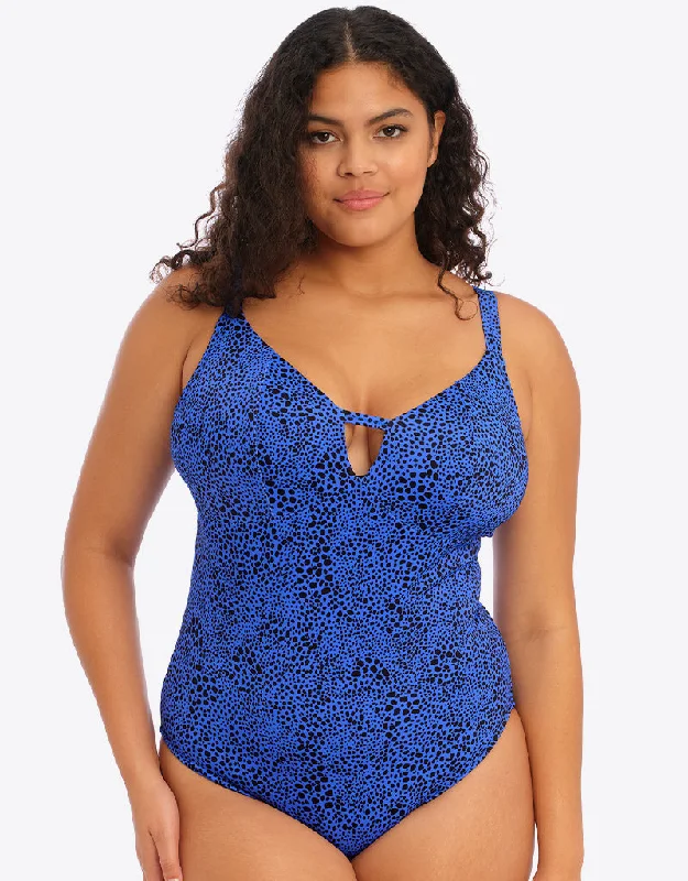 Elomi Pebble Cove Non-Wired Swimsuit Blue Full Coverage Swimsuit