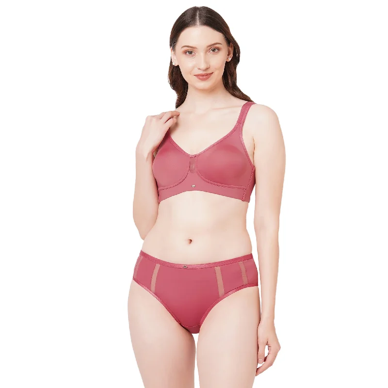 Full Coverage Minimiser Bra with High Waist Brief Set-328-1328 Sexy Lace Bralette