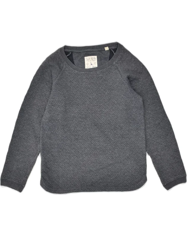 JACK WILLS Womens Sweatshirt Jumper UK 10 Small Grey Cotton Hoodie with Crew Neck Simple Timeless JACK WILLS Womens Sweatshirt Jumper UK 10 Small Grey Cotton Hoodie with Crew Neck Simple Timeless