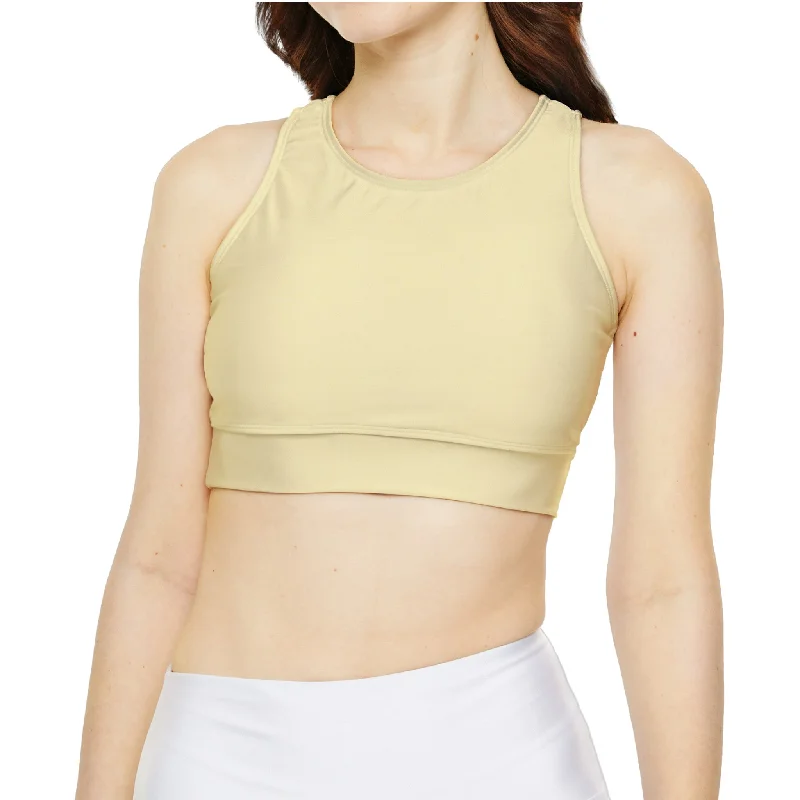 Lemon Meringue Fully Lined, Padded Sports Bra Soft Stretch Bra