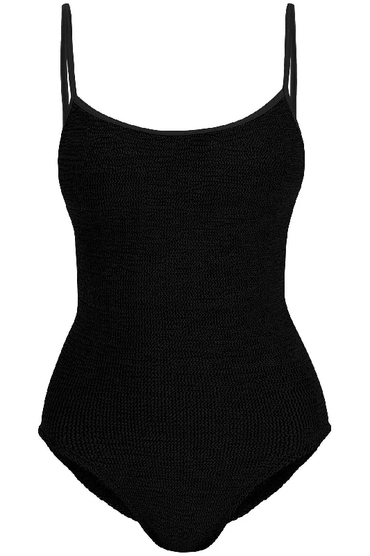 pamela's internal PAMELA SWIM CRINKLE BLACK Adjustable Strap Swimsuit