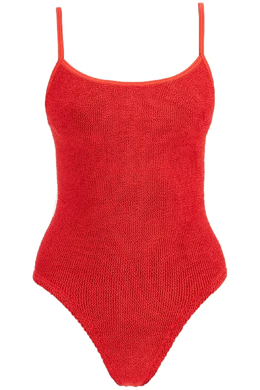 petra one-piece swims PETRA SWIM CRINKLE RED Playful Pattern Swimsuit