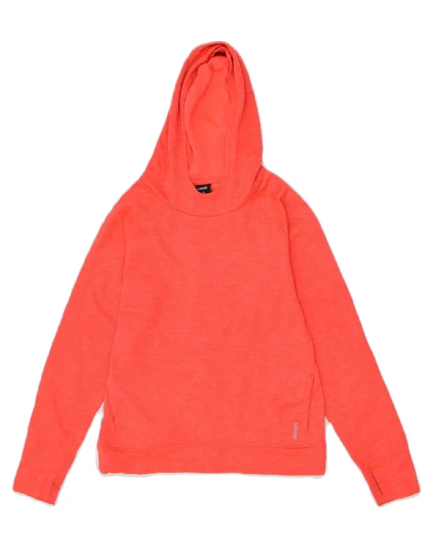 REEBOK Womens Hoodie Jumper UK 18 XL Red Polyester Hoodie Sweatshirt Pullover