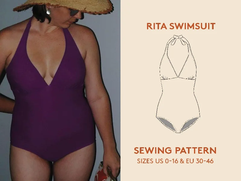 Rita Swimsuit Sewing Pattern Color-Block Bikini