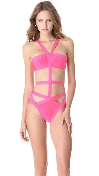 Strappy Bandage Monokini Swimsuit Women In A Backless Three Point Swimsuit 3x Womens Lingerie Elegant Swim Dress