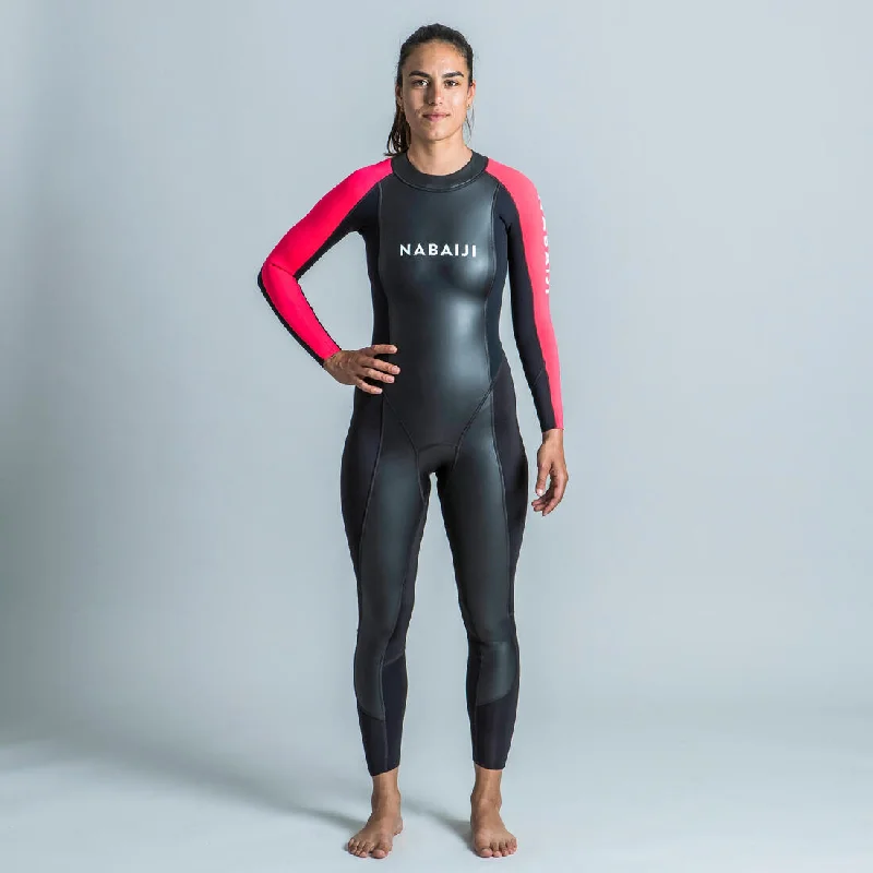 Women's Open Water Swimming Neoprene Wetsuit OWS 100 High-Waist Bikini Set