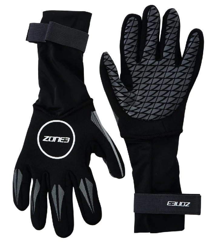 Zone 3 Neoprene Swim Gloves Black/Reflective Silver Comfortable Swim Shorts