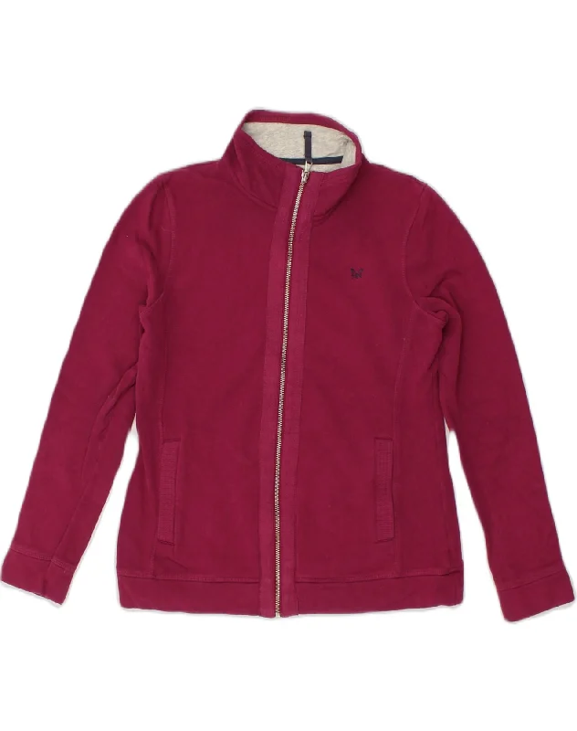 CREW CLOTHING Womens Tracksuit Top Jacket US 8 Medium Burgundy Cotton Wool Jacket Cashmere Jacket Tweed Jacket