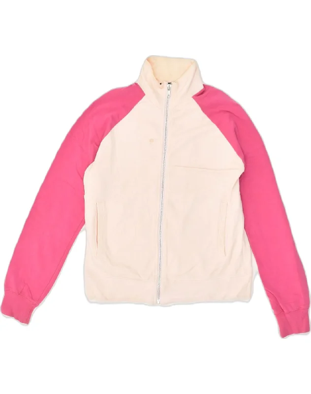 GAP Womens Tracksuit Top Jacket Small Pink Colourblock Cotton Jacket Blazer Coat