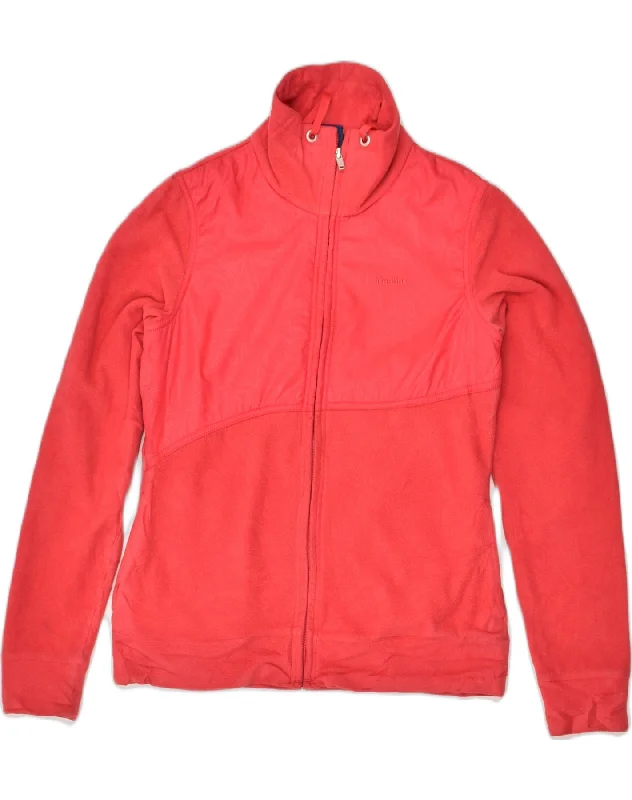 REEBOK Womens Tracksuit Top Jacket UK 8 Small Red Polyester Welt Pockets Slit Pockets Flap Pockets