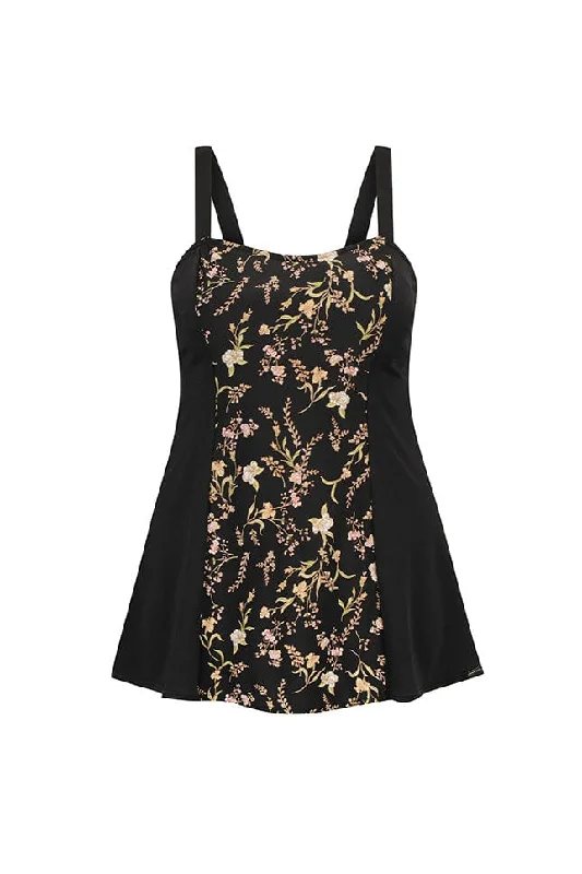 Wildflowers Chlorine Resistant Wide Strap Swim Dress - NO PANT Button-Front Swimsuit Wildflowers Chlorine Resistant Wide Strap Swim Dress - NO PANT Button-Front Swimsuit