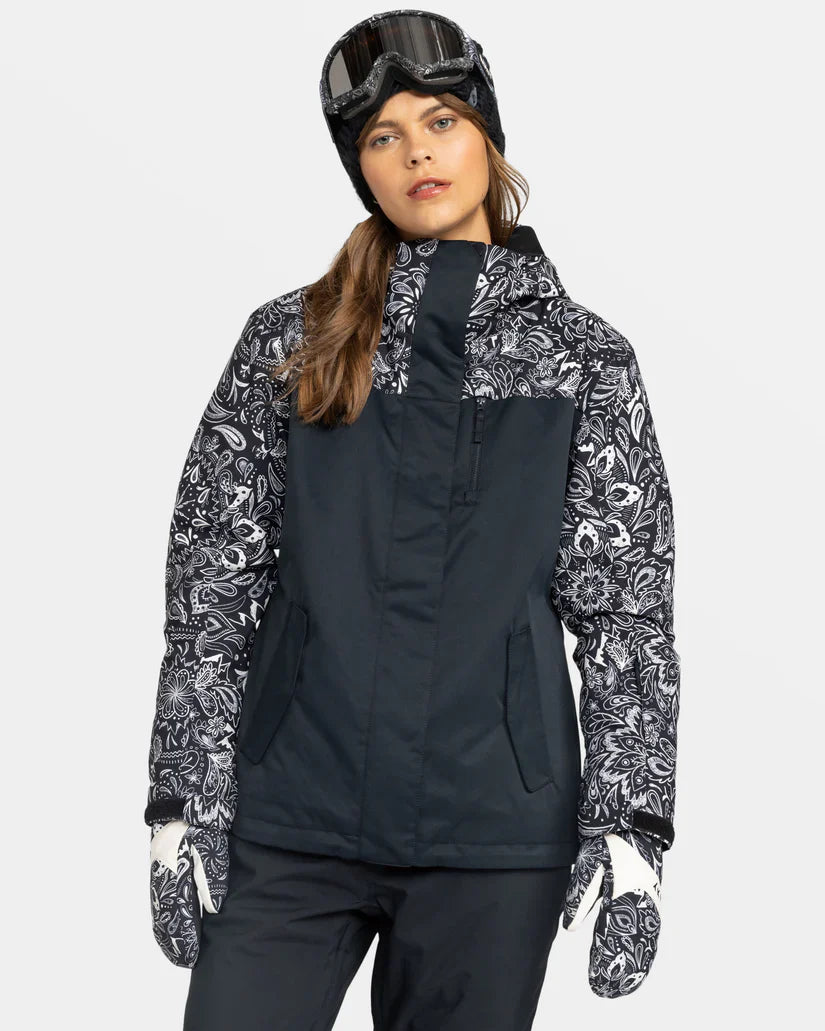 Roxy Jetty Block Snow Jacket - Women's Faux Fur Fabric Real Fur Fabric Shearling Fabric Roxy Jetty Block Snow Jacket - Women's Faux Fur Fabric Real Fur Fabric Shearling Fabric