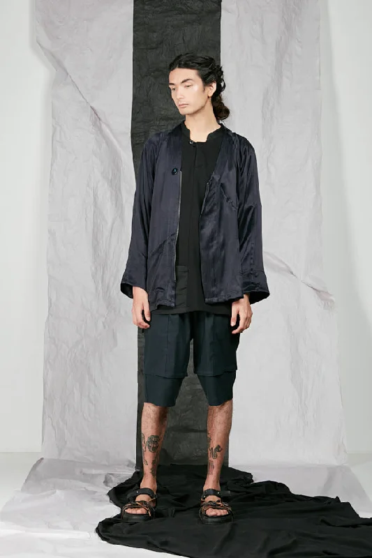 SL21 KUMI KIMONO ZIP JACKET - JEWEL INK Elasticated Jacket Padded Jacket Insulated Jacket