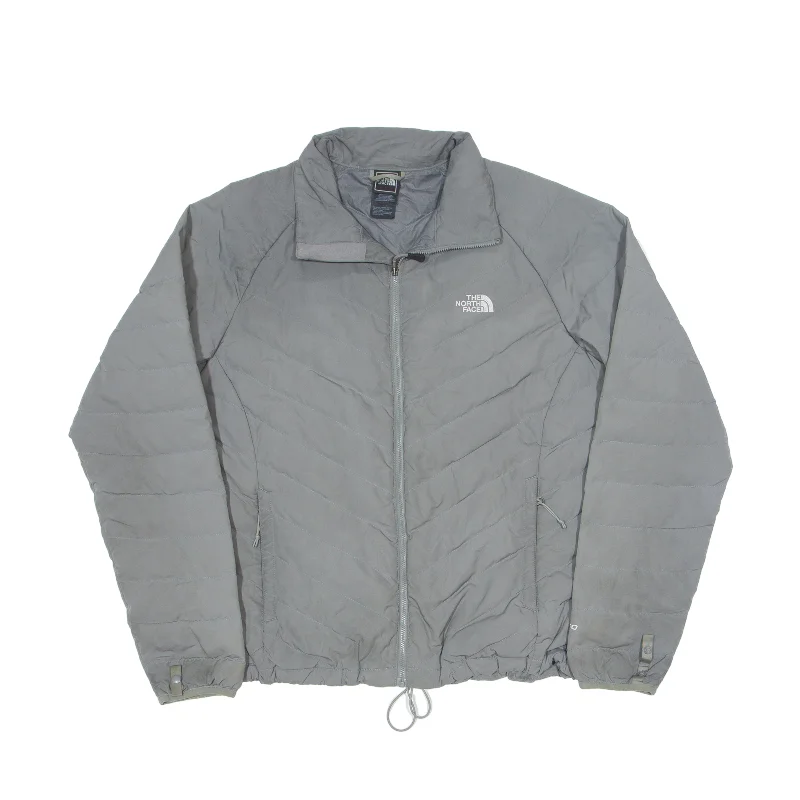THE NORTH FACE 550 Down Insulated Puffer Jacket Grey Womens M Welt Pockets Slit Pockets Flap Pockets THE NORTH FACE 550 Down Insulated Puffer Jacket Grey Womens M Welt Pockets Slit Pockets Flap Pockets
