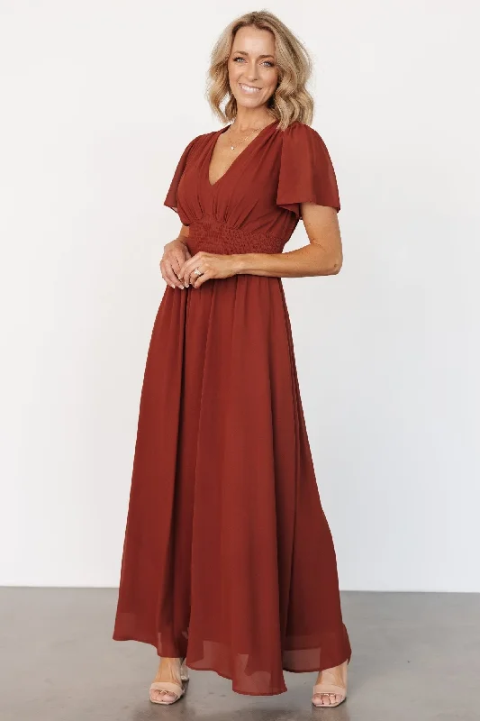 Birdie Maxi Dress | Cinnamon Chic Off-Shoulder Maxi Dress
