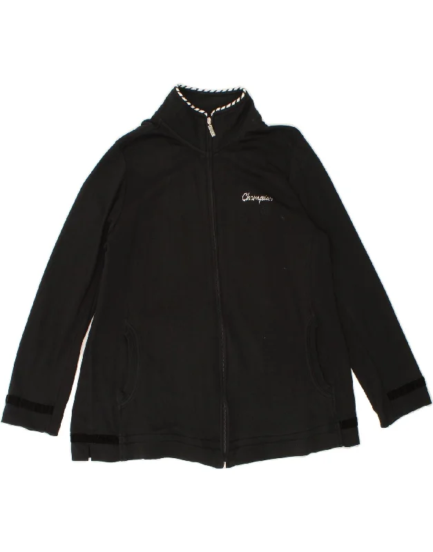 CHAMPION Womens Comfort Fit Tracksuit Top Jacket UK 20 2XL Black Cotton Oversized Jacket Tailored Jacket Straight Jacket CHAMPION Womens Comfort Fit Tracksuit Top Jacket UK 20 2XL Black Cotton Oversized Jacket Tailored Jacket Straight Jacket