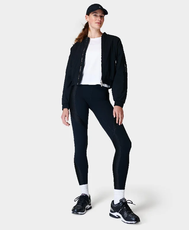 Explorer Bomber Jacket Sb9608 Black Front Pockets Side Pockets Patch Pockets