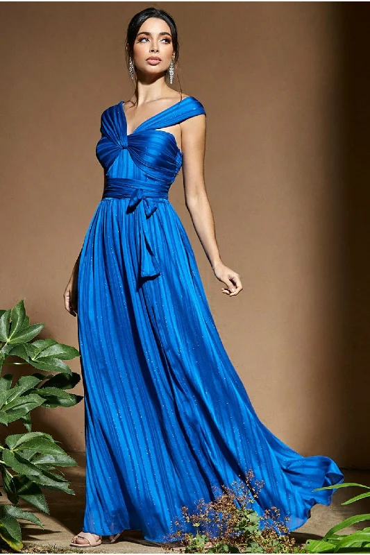 Goddiva Crossover Multiway Maxi Dress - Royal Blue Fashionable Halter Neck Maxi Dress Goddiva Crossover Multiway Maxi Dress - Royal Blue Fashionable Halter Neck Maxi Dress