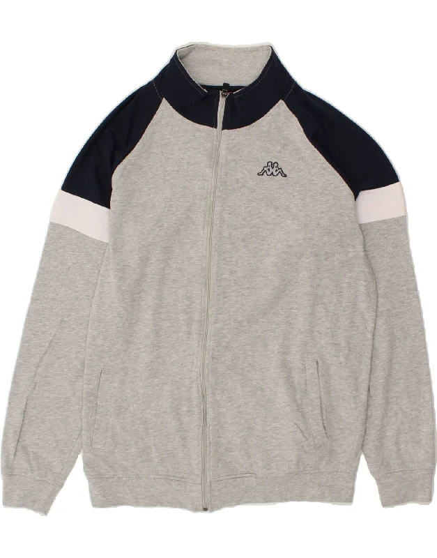 KAPPA Womens Tracksuit Top Jacket UK 20 2XL Grey Colourblock Cotton Satin Jacket Silk Jacket Chiffon Jacket KAPPA Womens Tracksuit Top Jacket UK 20 2XL Grey Colourblock Cotton Satin Jacket Silk Jacket Chiffon Jacket