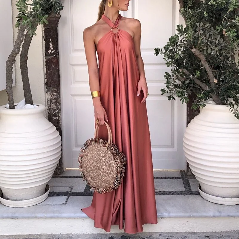 FashionSierra - Off Shoulder Hollow Out Backless Maxi Dress Comfortable Maxi Dress with Slits FashionSierra - Off Shoulder Hollow Out Backless Maxi Dress Comfortable Maxi Dress with Slits