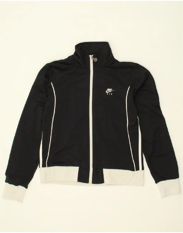 NIKE Womens Tracksuit Top Jacket UK 10/12 Medium Black Colourblock Cotton Fabric Linen Fabric Terry Fabric NIKE Womens Tracksuit Top Jacket UK 10/12 Medium Black Colourblock Cotton Fabric Linen Fabric Terry Fabric