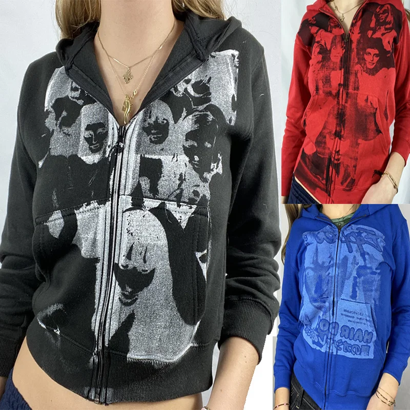 Street Fashion Hooded Y2k Edgy Jacket Women Long Sleeve Casual Hoodie Nylon Jacket Polyester Jacket Spandex Jacket Street Fashion Hooded Y2k Edgy Jacket Women Long Sleeve Casual Hoodie Nylon Jacket Polyester Jacket Spandex Jacket