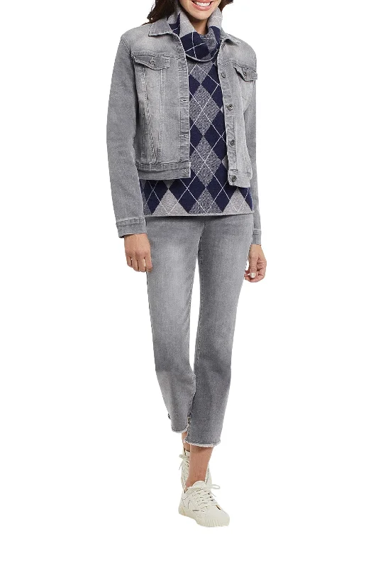 Tribal Classic Jean Jacket w/ Pockets 7489O-2020-1792 Grey Stone Front Pockets Side Pockets Patch Pockets Tribal Classic Jean Jacket w/ Pockets 7489O-2020-1792 Grey Stone Front Pockets Side Pockets Patch Pockets