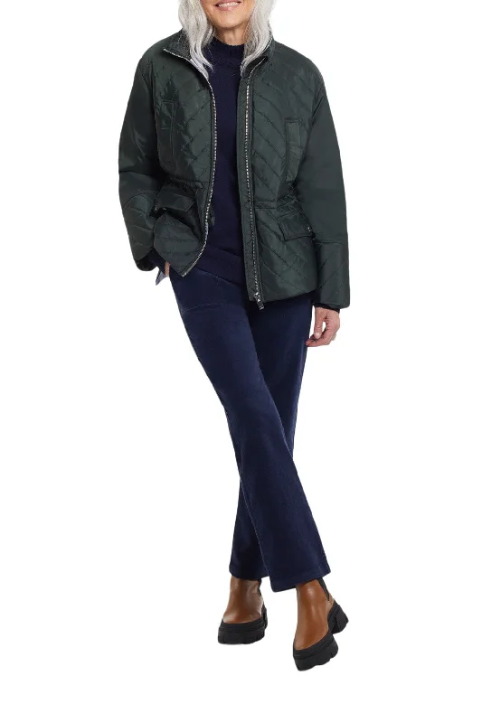 Tribal Quilted Puffer Jacket 1185O-3669-2918 Dark Emerald Wool Fabric Cashmere Fabric Tweed Fabric Tribal Quilted Puffer Jacket 1185O-3669-2918 Dark Emerald Wool Fabric Cashmere Fabric Tweed Fabric