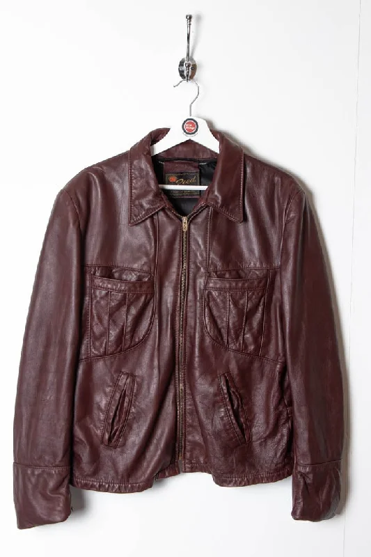 Women's 1970s Reed Sportswear Leather Biker Jacket (M) Lace Jacket Ribbed Jacket Sequined Jacket Women's 1970s Reed Sportswear Leather Biker Jacket (M) Lace Jacket Ribbed Jacket Sequined Jacket
