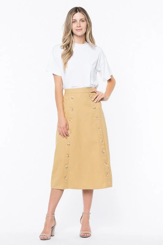 Double Sided Button Skirt corduroy skirt cozy