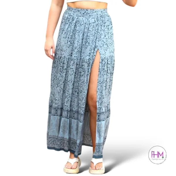 Gypsy Dreamer High Waisted Boho Maxi Skirt 🧿 velvet skirt plush