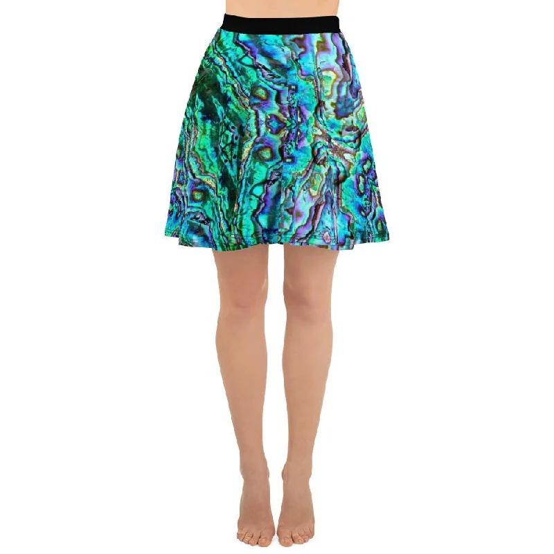 Abalone Print Skater Skirt chiffon skirt floaty