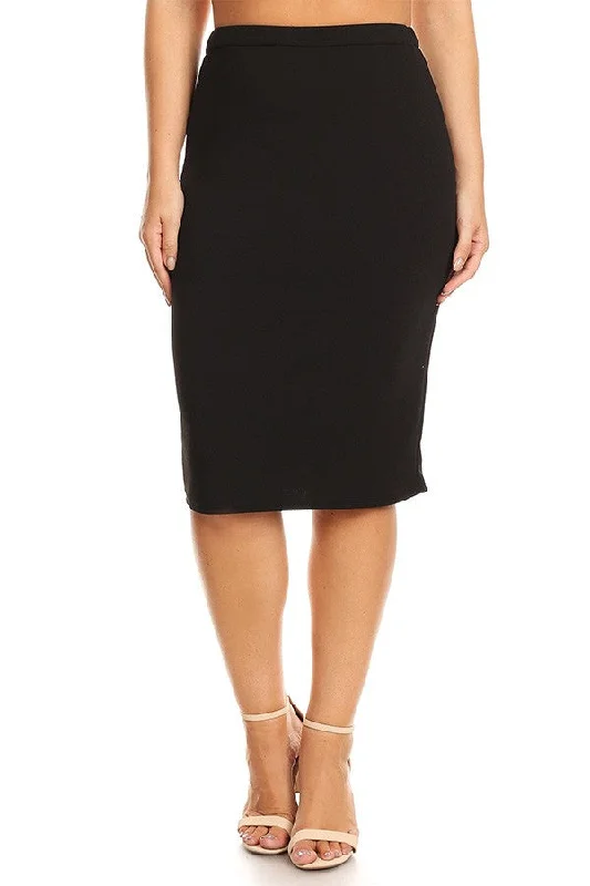 Classy Black Pencil Skirt wrap skirt elegant