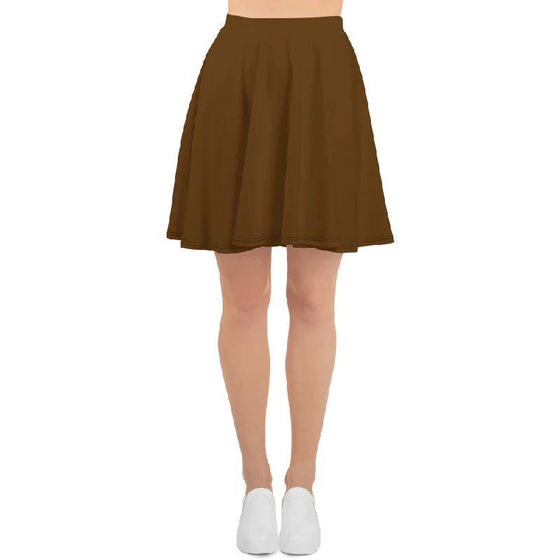 GG - Skater Skirt - Brown breathable skirt fabric