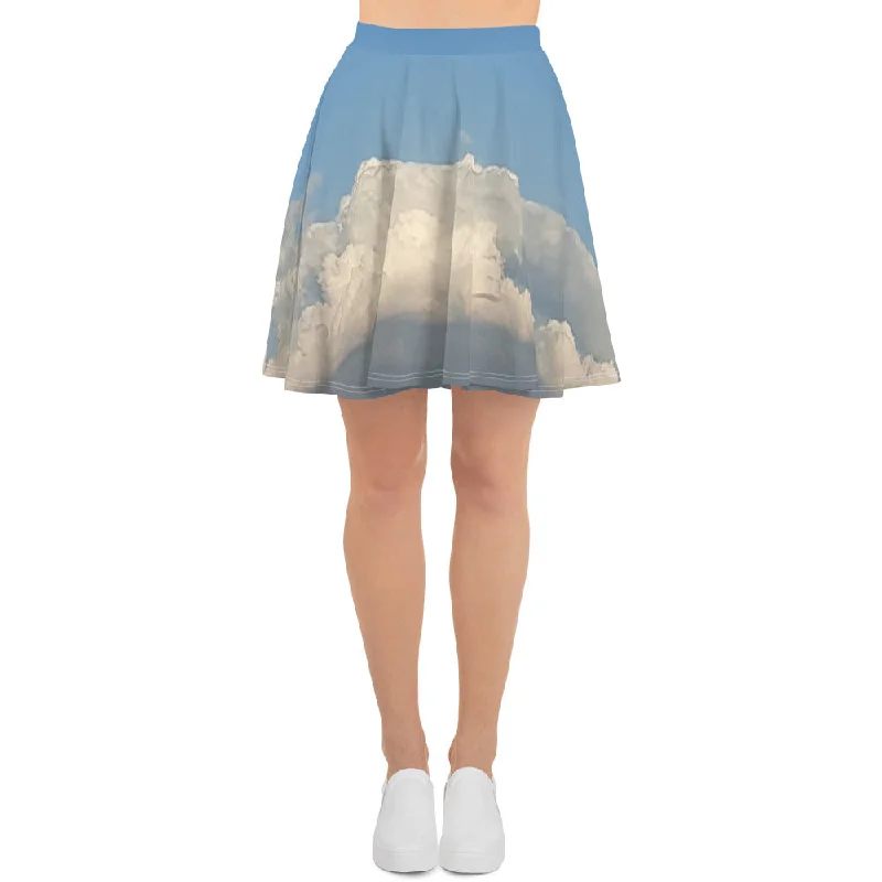 GG - Skater Skirt - Clouds & Blue Sky cashmere skirt plush