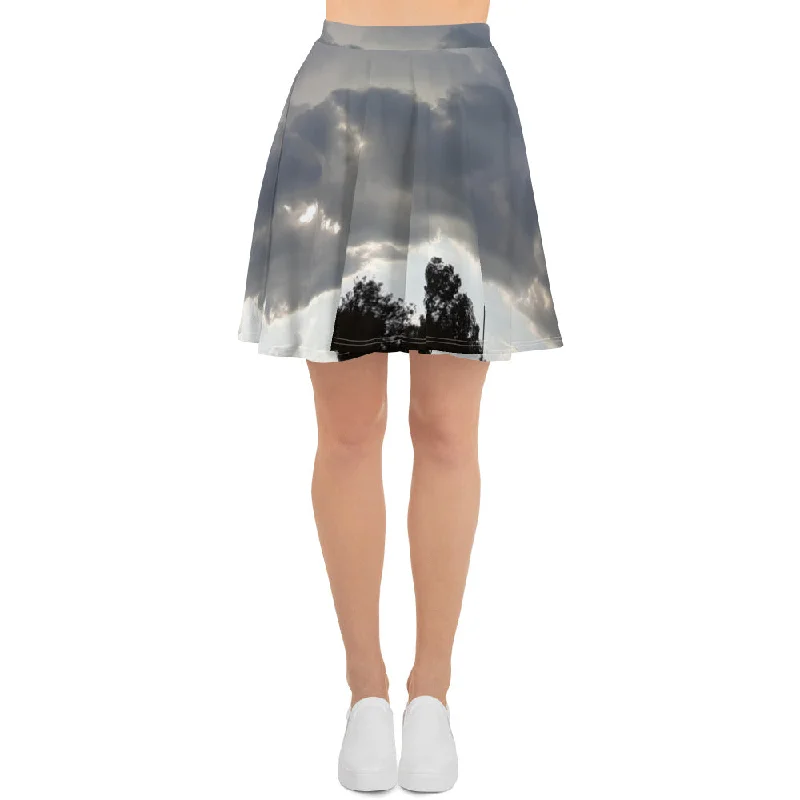 GG - Skater Skirt - Trees & Clouds denim skirt classic