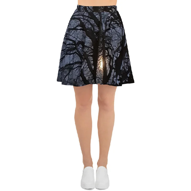 GG - Skater Skirt - Trees & Moon cashmere skirt fine