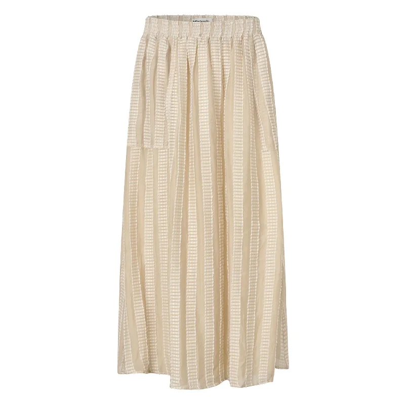 Lolly's Laundry Creme Akane Maxi Skirt low waist skirt