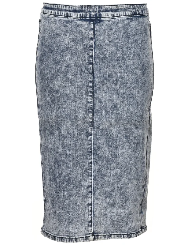 Pencil Shape Denim Skirt - M low waist skirt